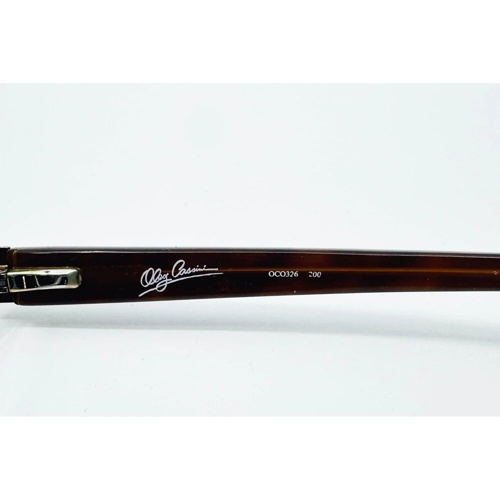 Oleg Cassini Eyeglasses Women Brown Semi-Rimless Rhinestone OCO326 53-18-135
